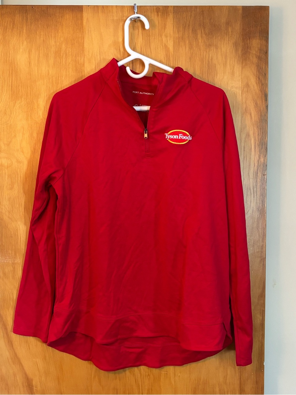 Tyson Foods Womens Port Authority Red Pullover Size XL